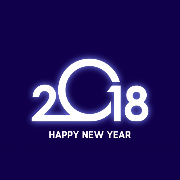 Vektörel Mutlu Yıllar 2018
