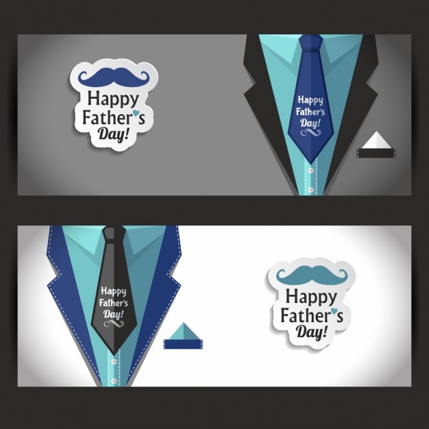 Vektörel Babalar Günü Banner