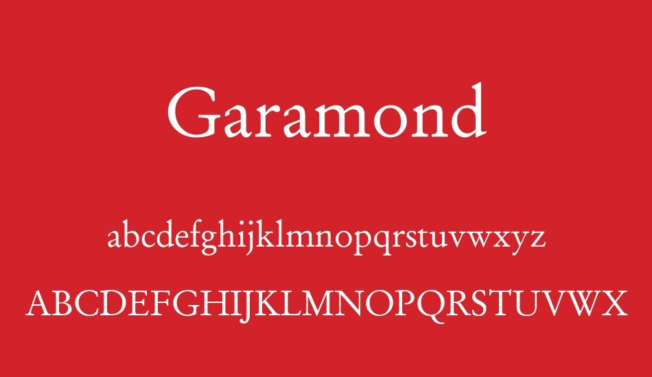 Garamond Font Ailesi